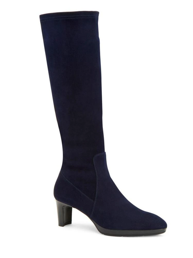 商品Aquatalia|Dahlia Stretch-Suede Knee-High Boots,价格¥2085,第1张图片