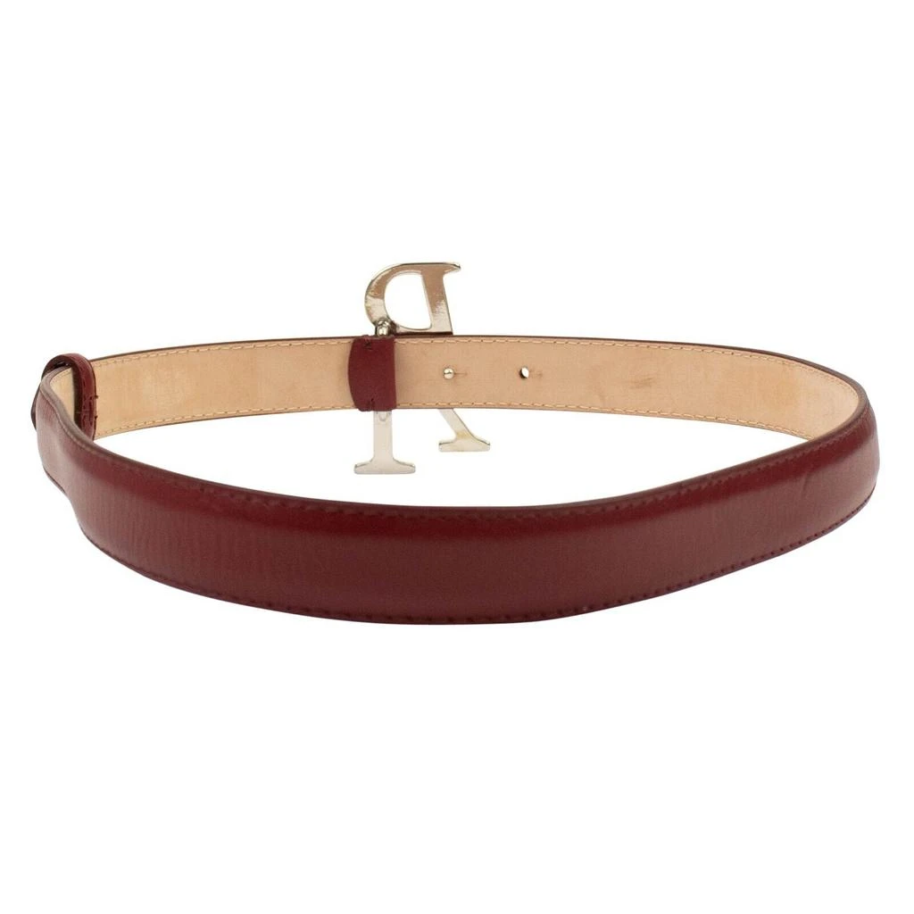 Palm Angels Red Leather Logo Plate Belt 3