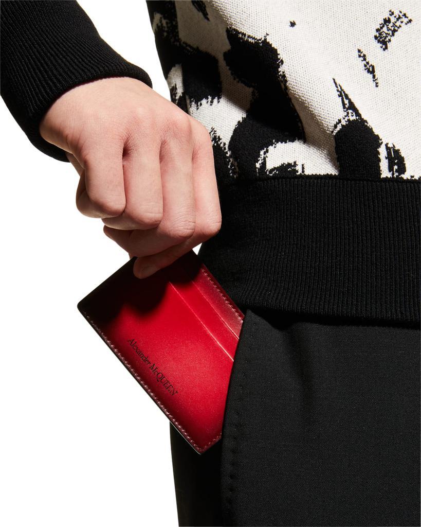 商品Alexander McQueen|Men's Degradé Leather Card Holder,价格¥1683,第4张图片详细描述