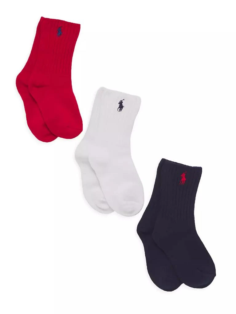商品Ralph Lauren|Baby Boy's Crew Socks, Pack Of 3,价格¥170,第1张图片