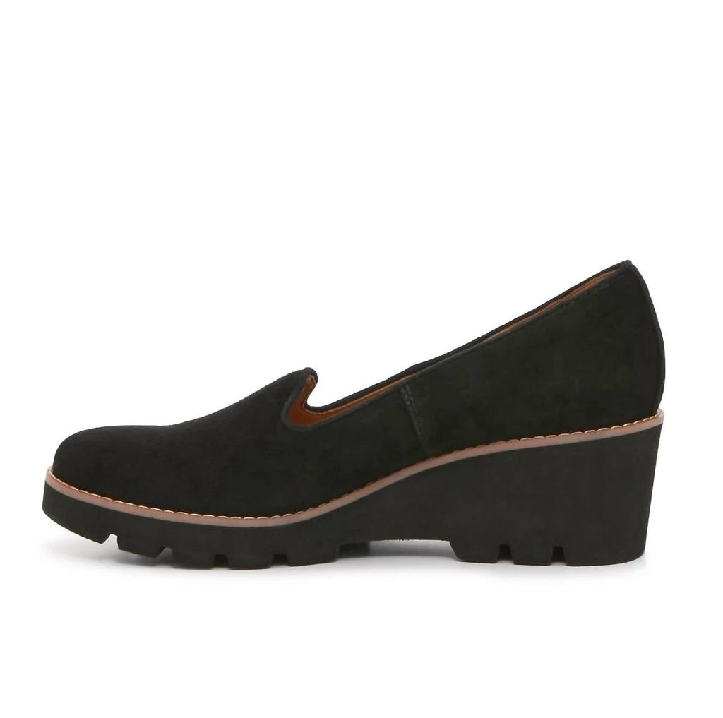 商品VIONIC|Women's Willa Wedge Shoes In Black Suede,价格¥828,第3张图片详细描述