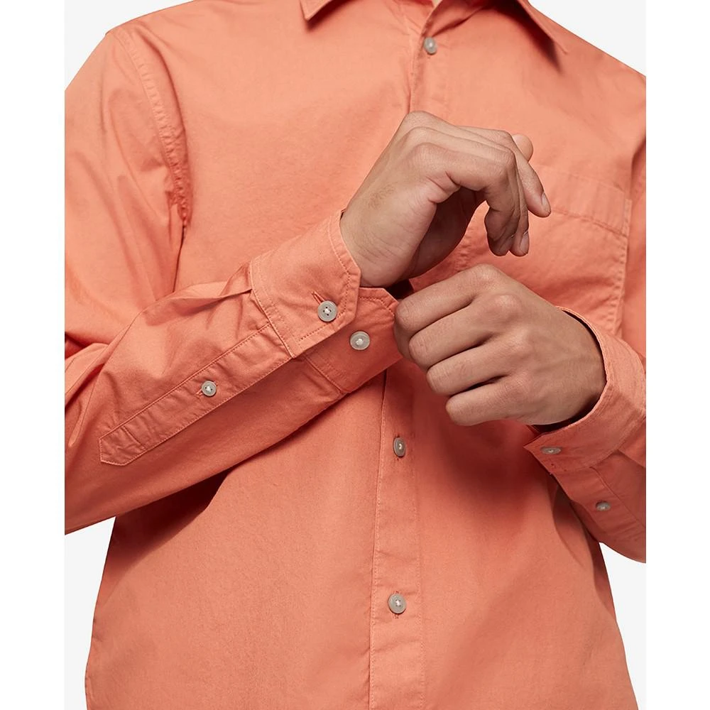 商品Calvin Klein|Men's Garment-Dyed Pocket Button-Down Long-Sleeve Easy Shirt,价格¥91,第3张图片详细描述