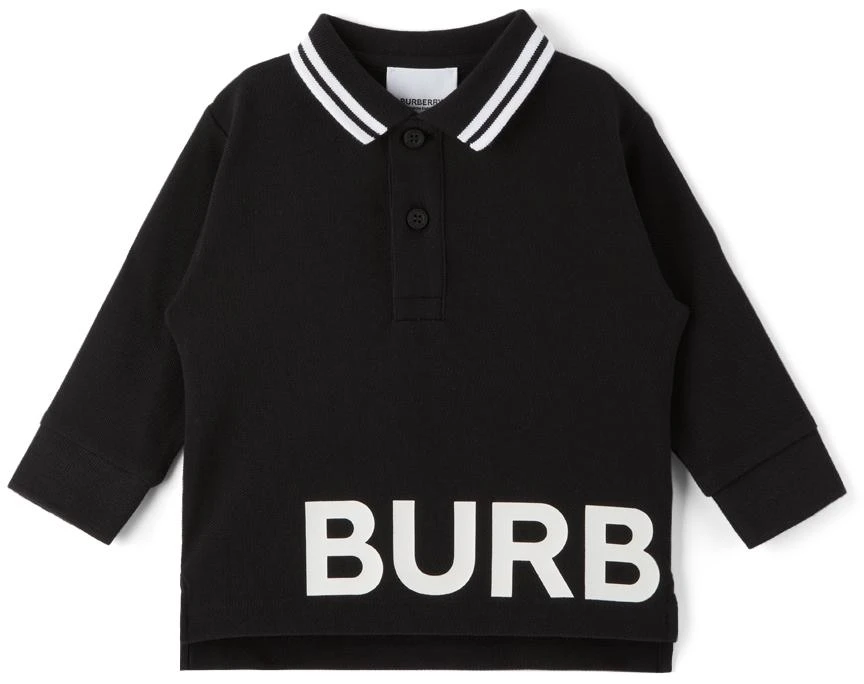 商品Burberry|Baby Black Thomas Long Sleeve Polo,价格¥1234,第1张图片