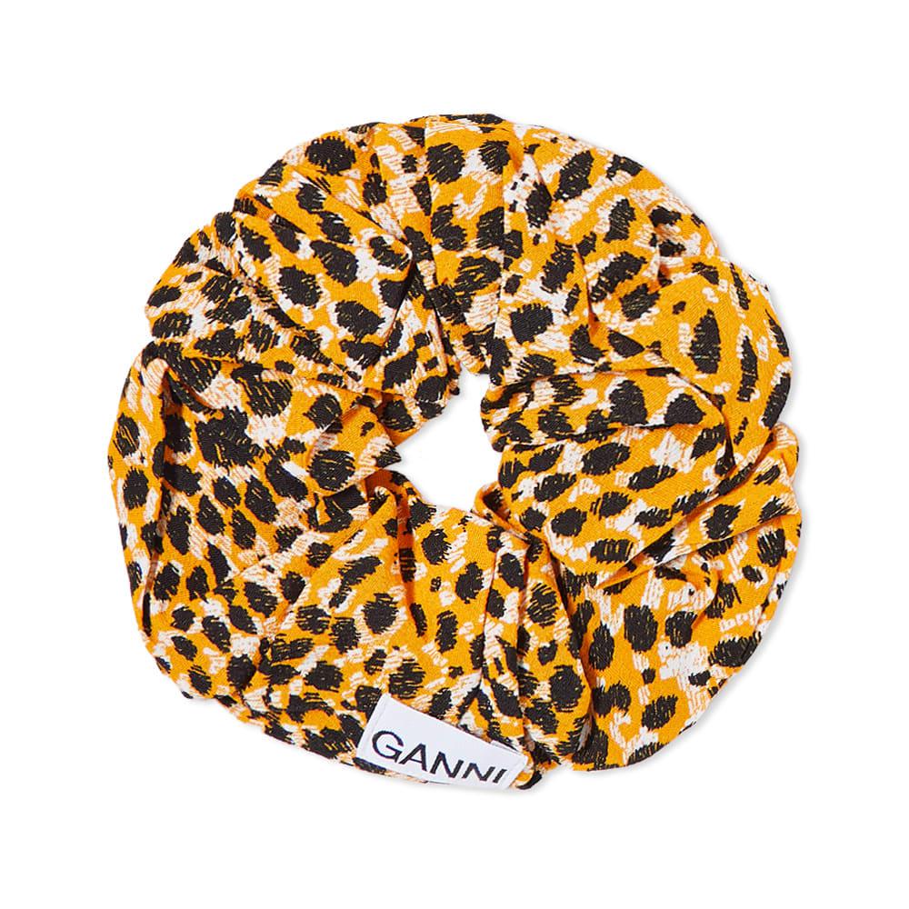 GANNI Hair Scrunchie In Leopard商品第1张图片规格展示