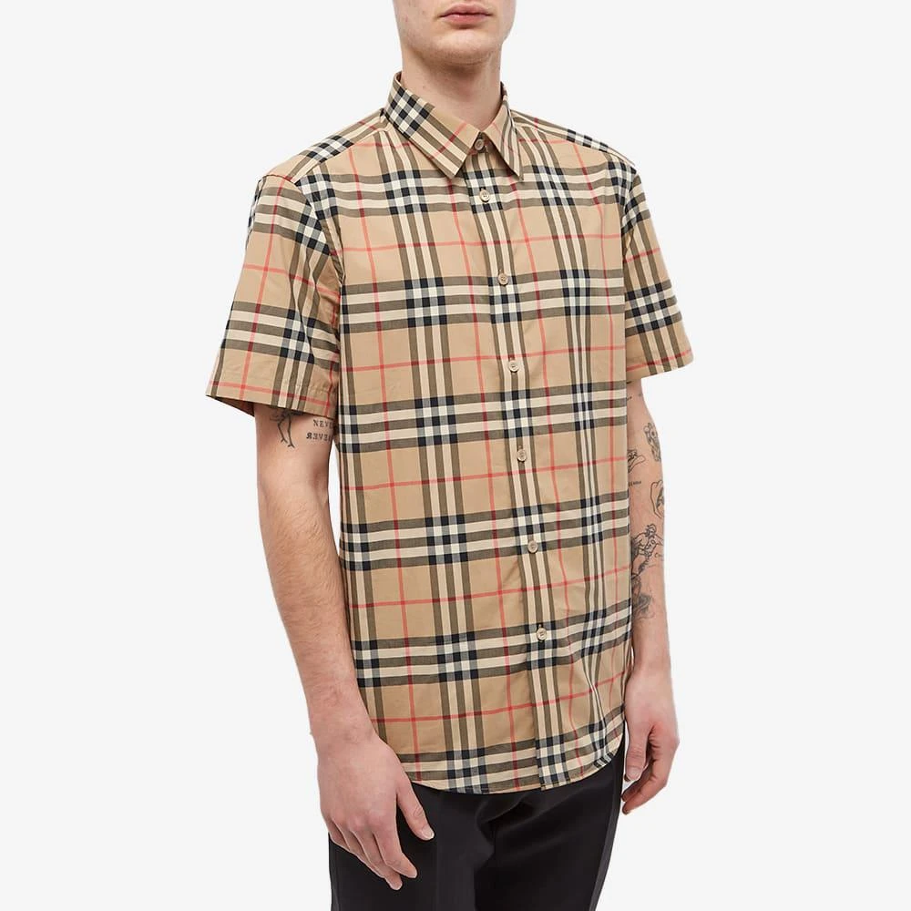 商品Burberry|Burberry Short Sleeve Caxton Check Shirt,价格¥3839,第2张图片详细描述