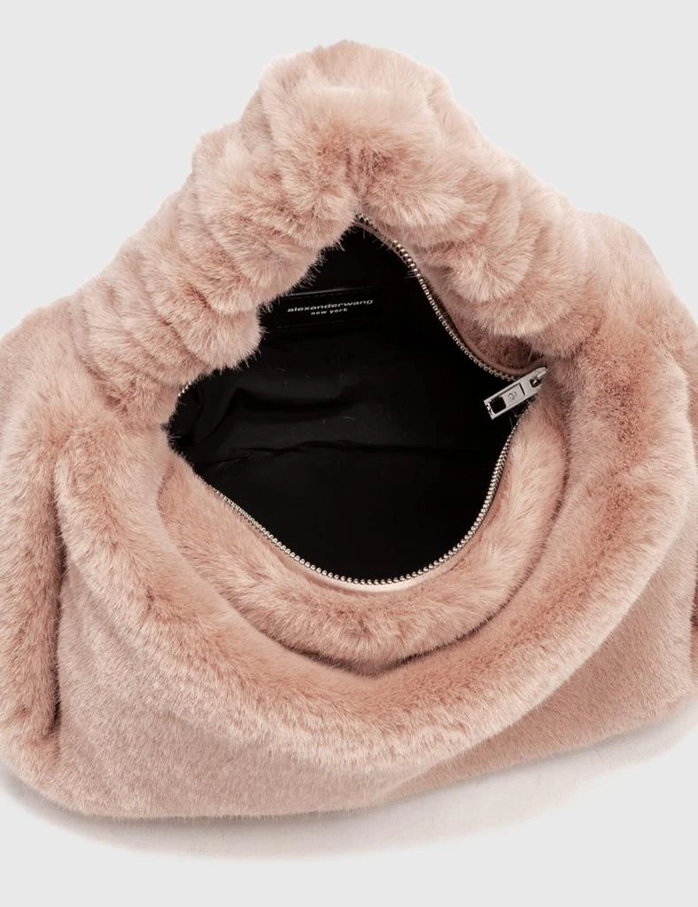 商品Alexander Wang|SCRUNCHIE SMALL BAG IN FAUX FUR,价格¥1766,第5张图片详细描述