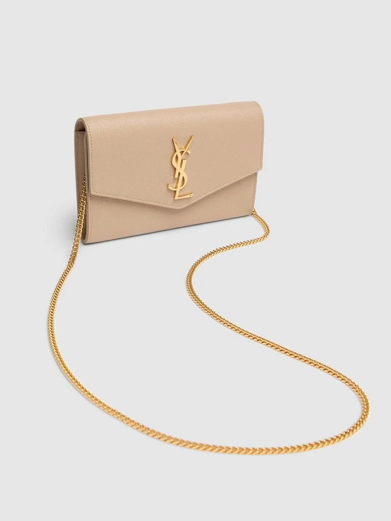 商品Yves Saint Laurent|Uptown Grained Leather Chain Wallet,价格¥11505,第3张图片详细描述