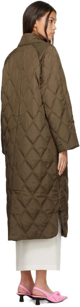 商品Ganni|Brown Quilted Coat,价格¥2992,第3张图片详细描述