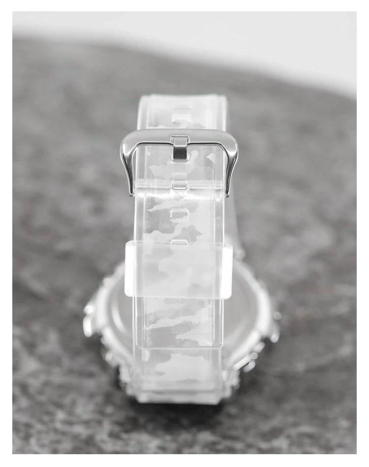 商品Casio|CASIO卡西欧手表 G-SHOCK冰酷迷彩金属表圈/银 GM-5600SCM-1,价格¥1665,第6张图片详细描述