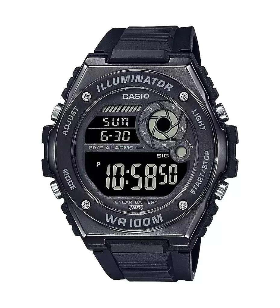 商品Casio|Men's Digital Black Resin Watch 50.7mm, MWD100HB-1BV,价格¥281,第1张图片