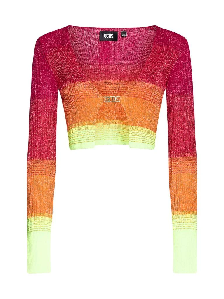 商品GCDS|GCDS Striped Knitted Cardigan,价格¥1820,第1张图片