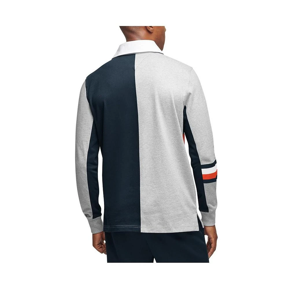 商品Tommy Hilfiger|Men's Gray, Navy Chicago Bears Rugby Long Sleeve Polo,价格¥899,第3张图片详细描述