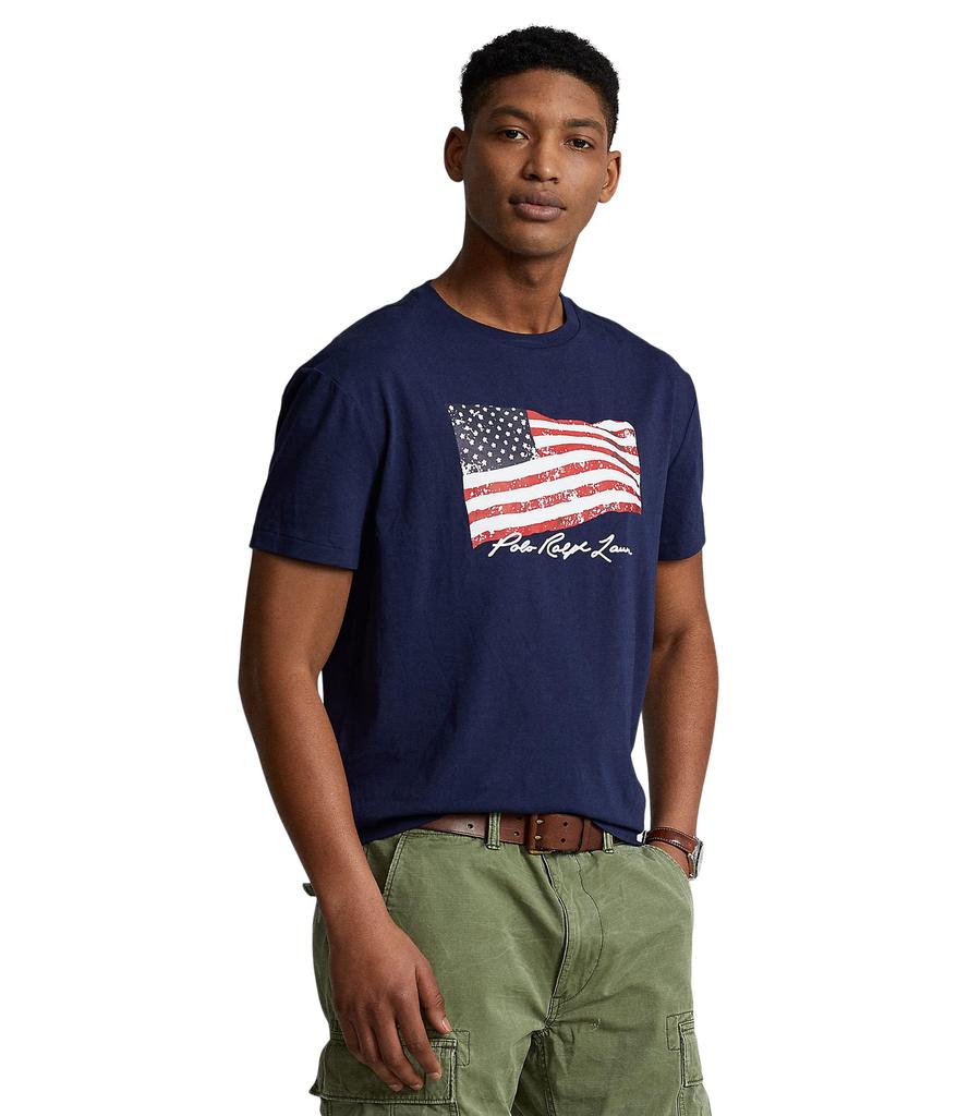 Classic Fit American Flag T-Shirt商品第1张图片规格展示