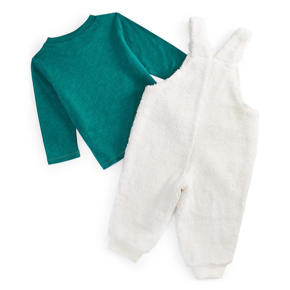 Baby Boys 2-Pc. Shirt & Fleece Bunny Overall Set, Created for Macy's商品第2张图片规格展示