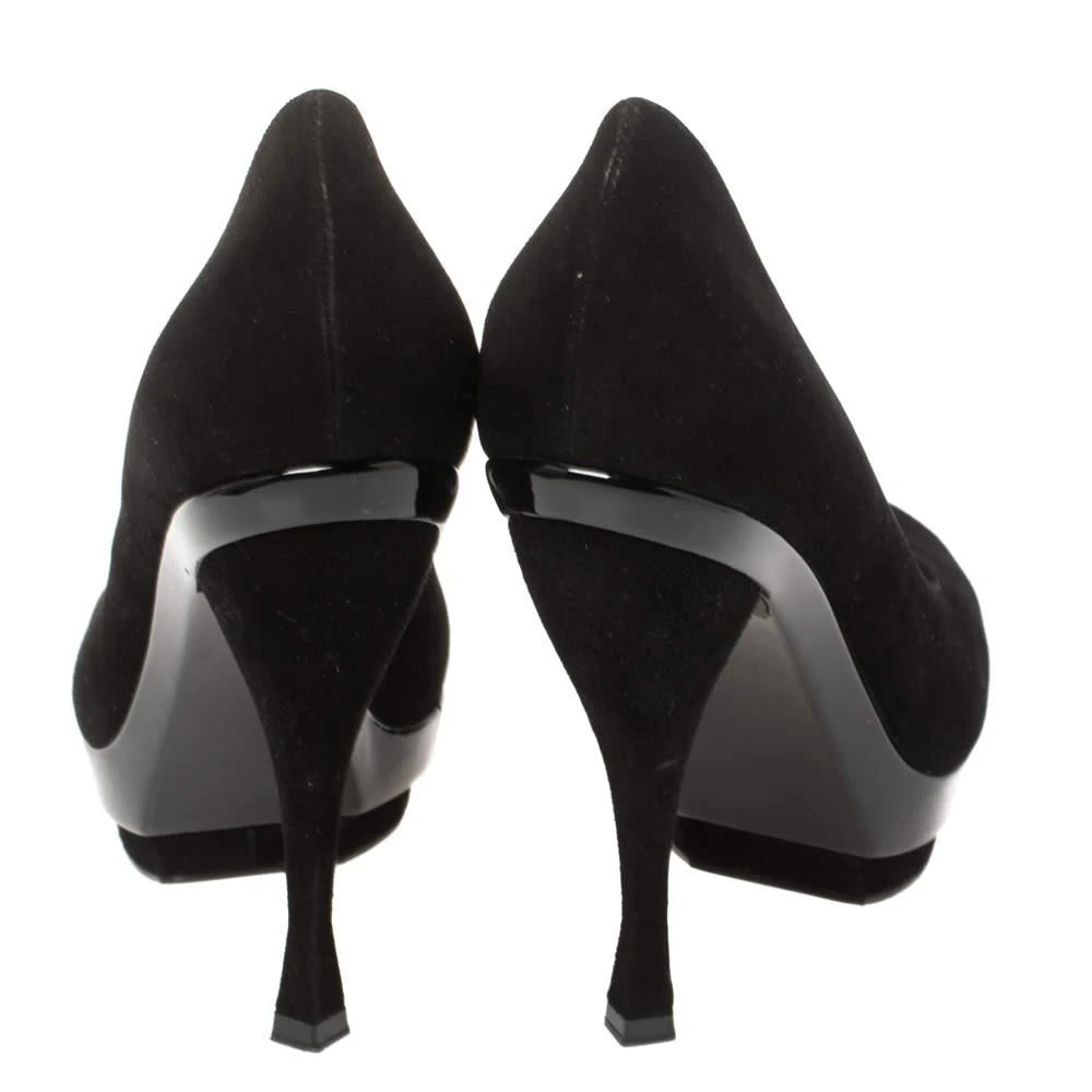商品[二手商品] Yves Saint Laurent|Saint Laurent Paris Black Suede Arya Platform Pumps Size 36,价格¥1330,第5张图片详细描述