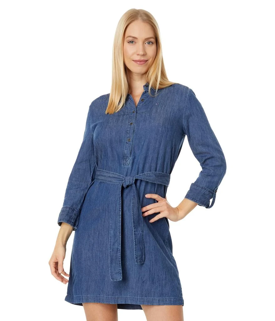 商品Tommy Hilfiger|Popover Chambray Dress with Belt,价格¥340,第1张图片