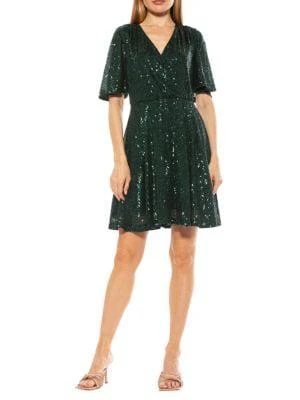 商品ALEXIA ADMOR|Oakless Sequin Fit & Flare Dress,价格¥601,第1张图片