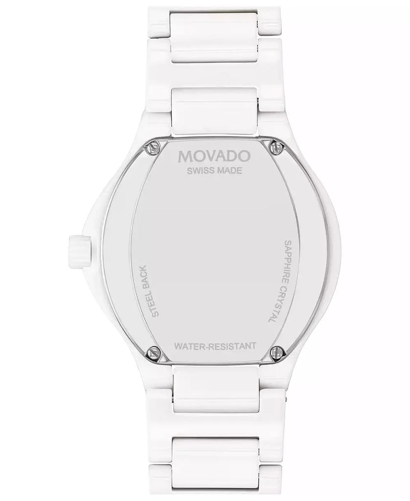 商品Movado|Women's Se Swiss Quartz White Ceramic Yellow PVD Bracelet Watch 33mm,价格¥10351,第3张图片详细描述