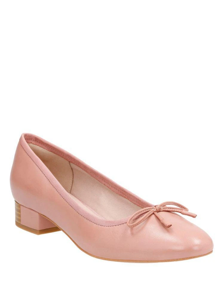 商品Clarks|Eliberry Isla Stacked-Heel Leather Pumps,价格¥744,第2张图片详细描述