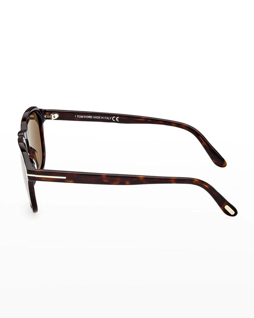 商品Tom Ford|Men's Avery Polarized T-Logo Round Sunglasses,价格¥1820,第3张图片详细描述