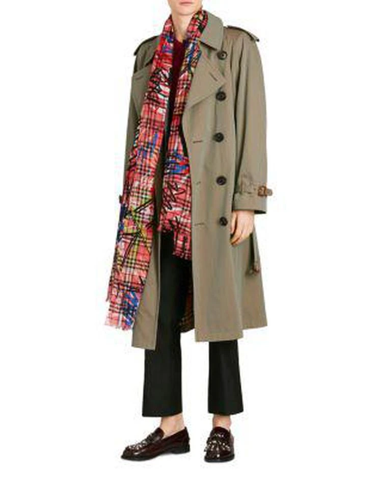 商品Burberry|Scribble Vintage Check Gauze Oblong Scarf ,价格¥2735,第1张图片