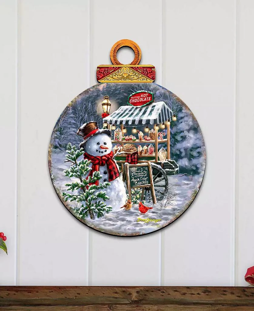 商品Designocracy|Hot Chocolate Stand Christmas Door Decor Wooden Wall Decor D. Gelsinger,价格¥434,第3张图片详细描述