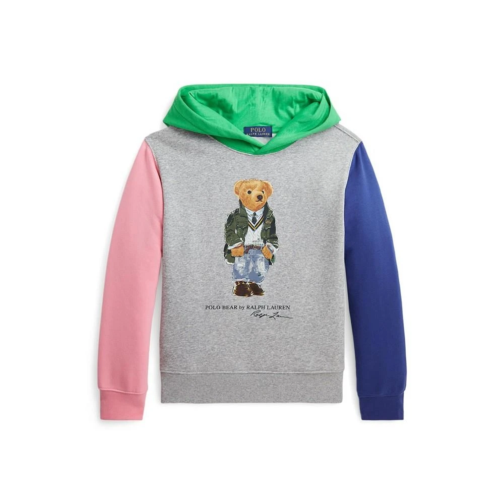 商品Ralph Lauren|Big Boys Polo Bear Color-Blocked Fleece Hoodie,价格¥342,第1张图片