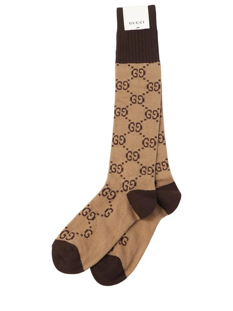 商品Gucci|Gg Supreme Logo Cotton Blend Socks,价格¥2071,第1张图片