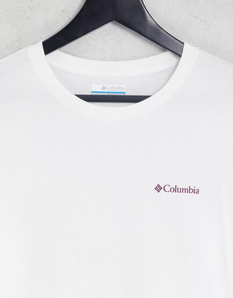 商品Columbia|Columbia Westhoff back print t-shirt in white Exclusive at ASOS,价格¥216,第4张图片详细描述