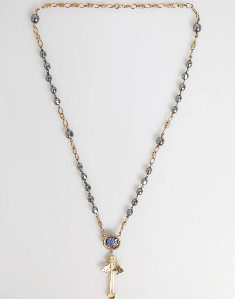 商品Dolce & Gabbana|Dolce & Gabbana Gold Tone Beaded Chain Religious Cross Necklace,价格¥4740,第3张图片详细描述