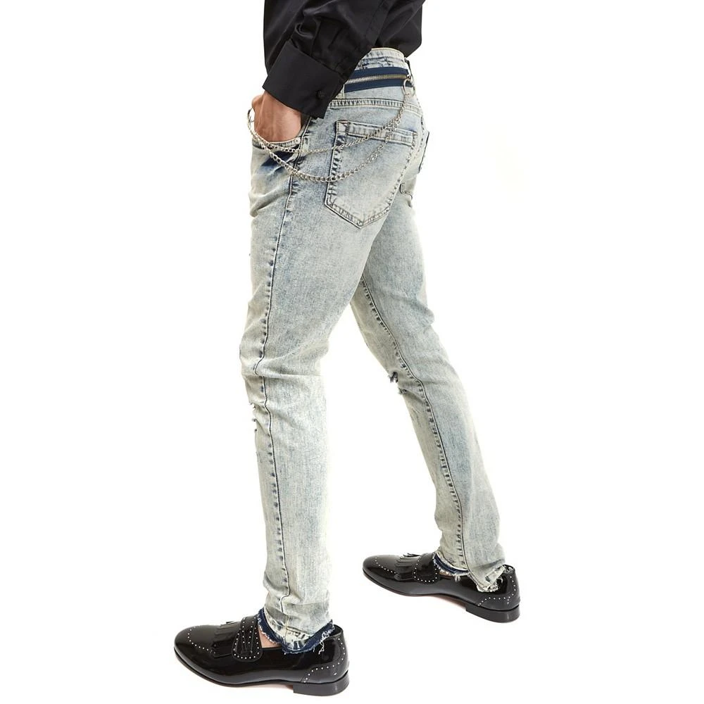 商品RON TOMSON|Men's Modern Grunge Skinny Fit Denim Jeans,价格¥890,第2张图片详细描述
