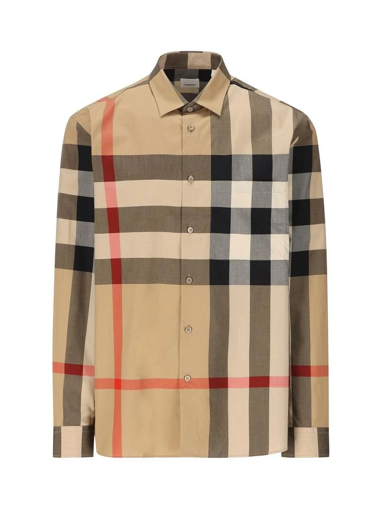 商品Burberry|Burberry Checked Button-Up Shirt,价格¥3032,第1张图片