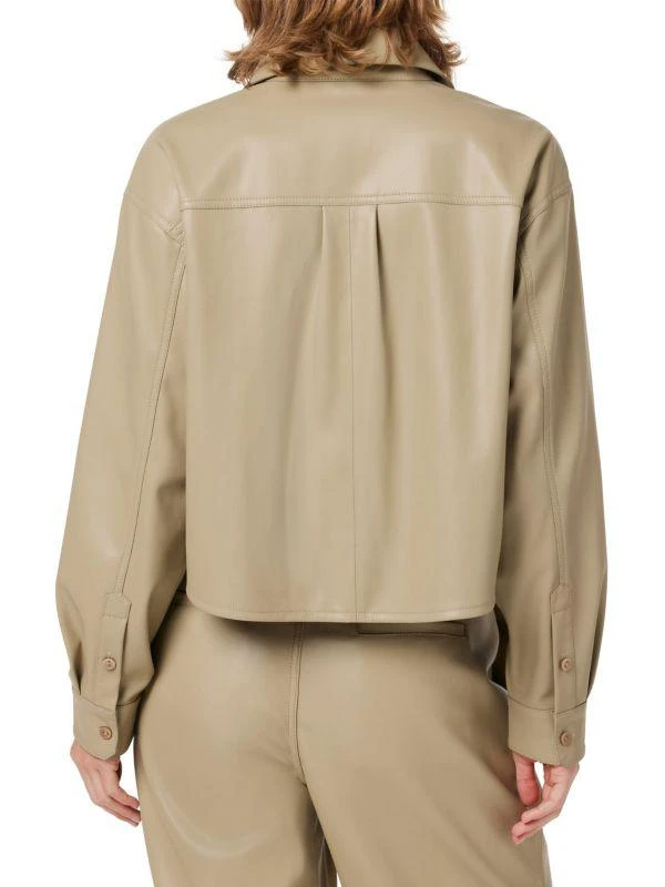 商品Hudson|Cropped Faux Leather Shirt,价格¥637,第2张图片详细描述