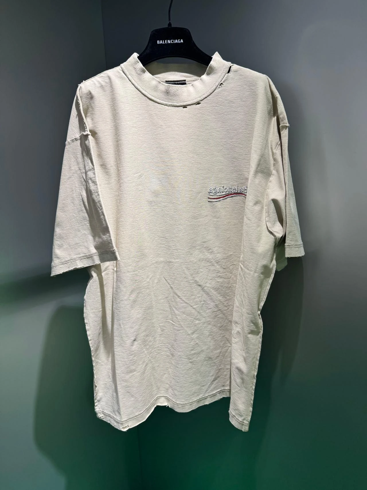 商品Balenciaga|Balenciaga 男士T恤 830247TSVF38573 灰色,价格¥5895,第2张图片详细描述