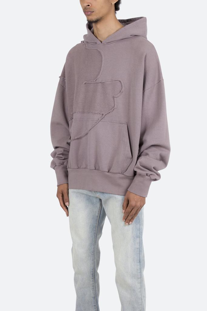 Washed Paneled Hoodie - Purple商品第4张图片规格展示