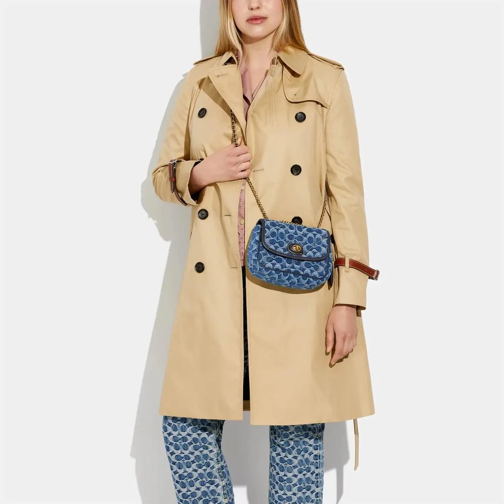 商品Coach|Coach Women's Signature Quilted Pillow Madison Shoulder Bag 18 - Indigo Midnight Navy Multi,价格¥3746,第2张图片详细描述