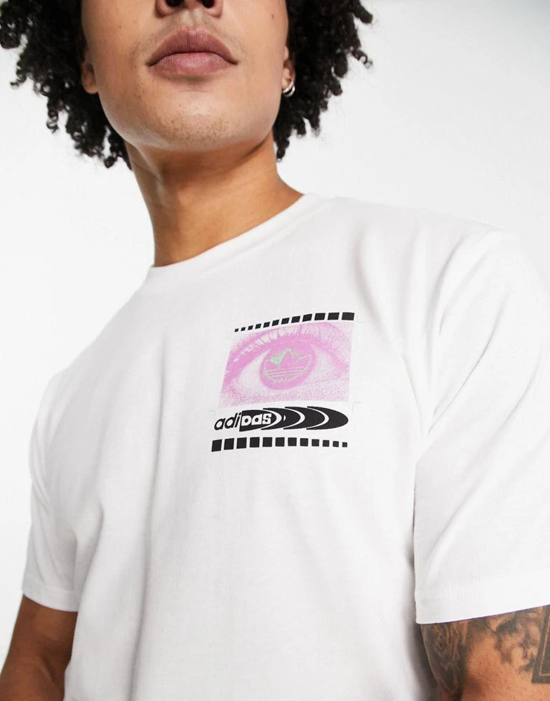 商品Adidas|adidas Originals t-shirt in white with graphic back print,价格¥326,第3张图片详细描述