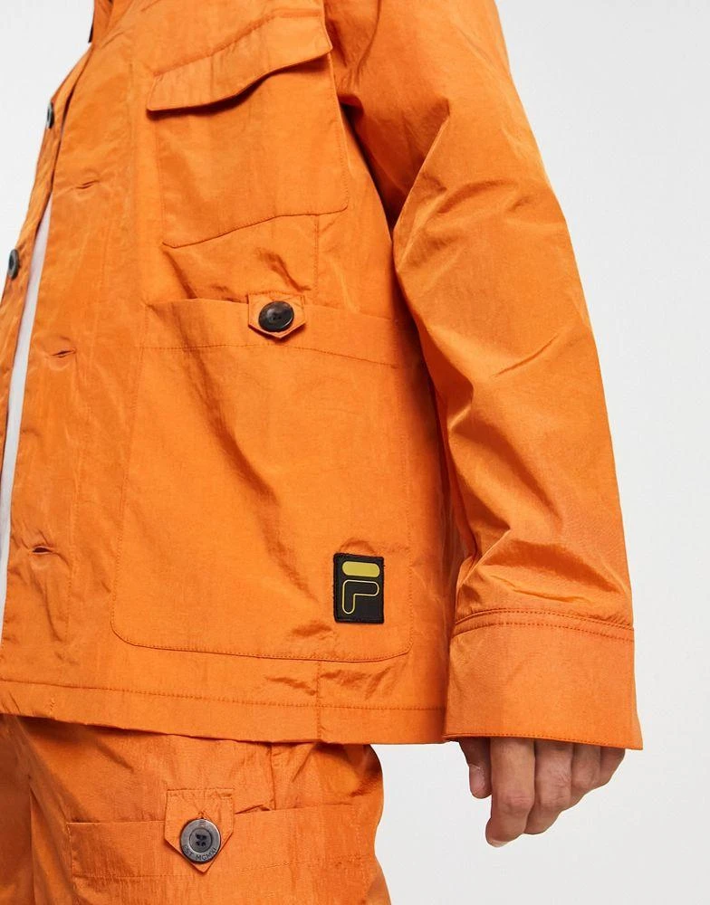 商品Fila|Fila utility jacket in burnt orange,价格¥410,第3张图片详细描述