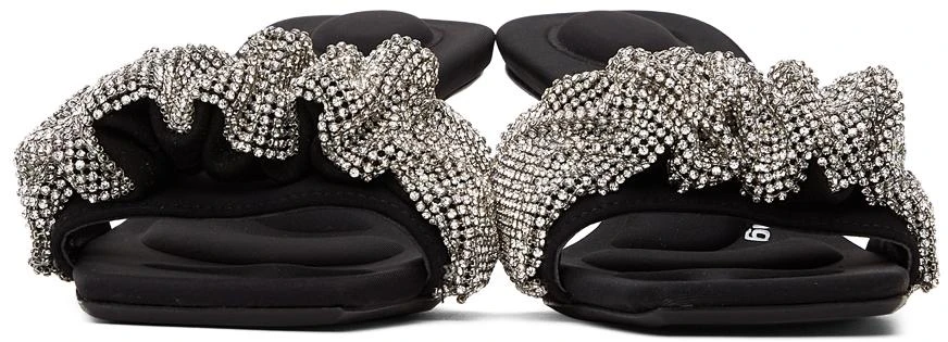 商品Alexander Wang|Black Scrunchie Jessie Heeled Sandals,价格¥6202,第2张图片详细描述