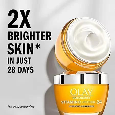 商品Olay|Olay Regenerist Vitamin C + Peptide 24 Face Moisturizer, 1.7 oz, 2 pk.,价格¥382,第2张图片详细描述