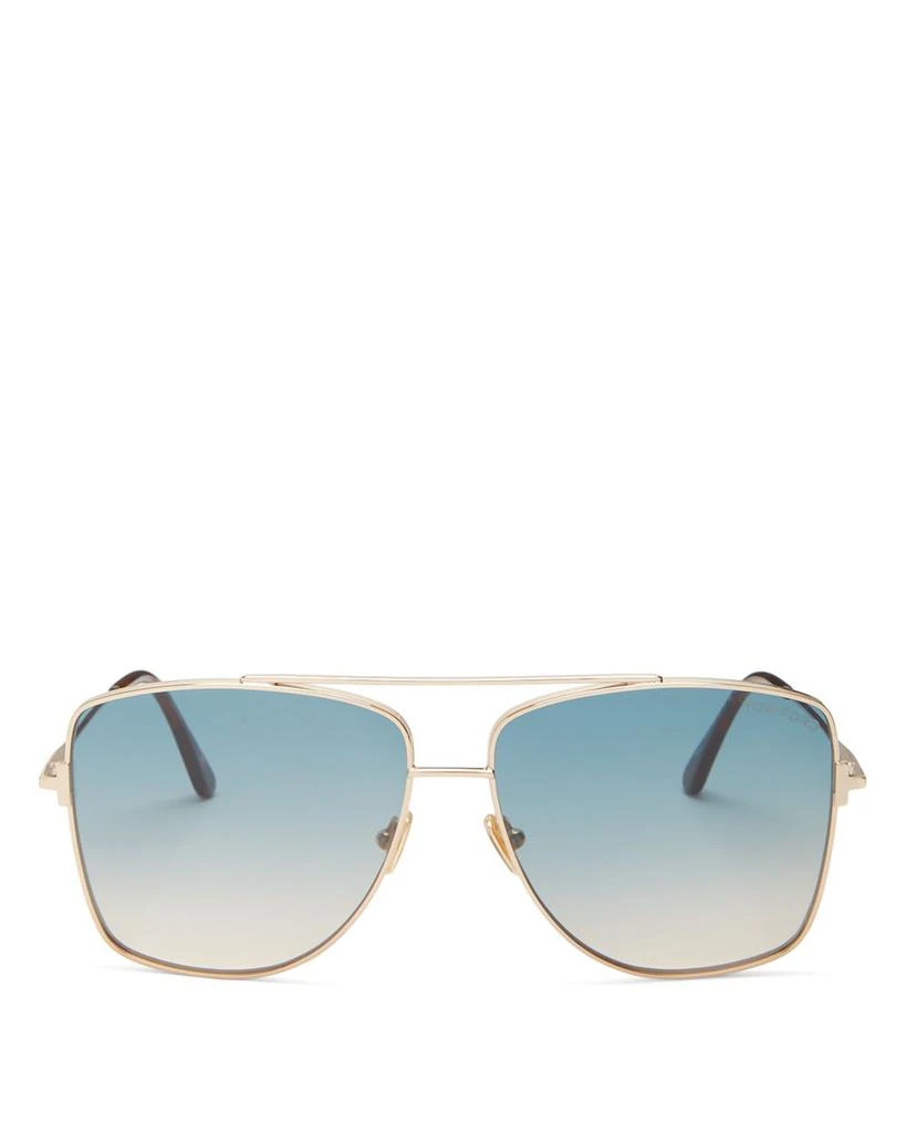 Reggie Brow Bar Aviator Sunglasses, 61mm 商品