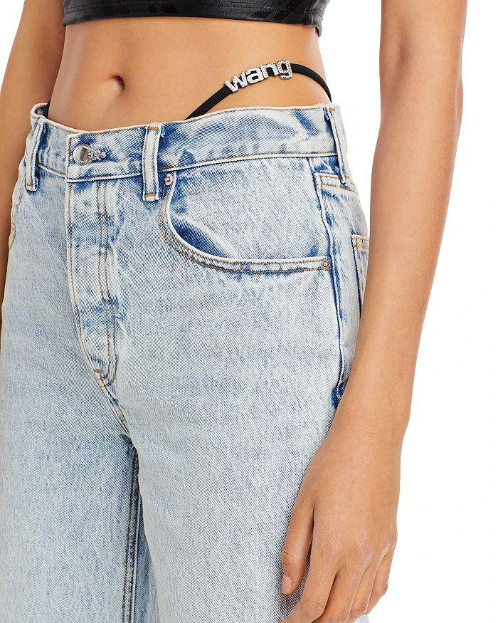 商品Alexander Wang|High Rise Straight Leg Jeans in Pebble Bleach,价格¥1780,第3张图片详细描述