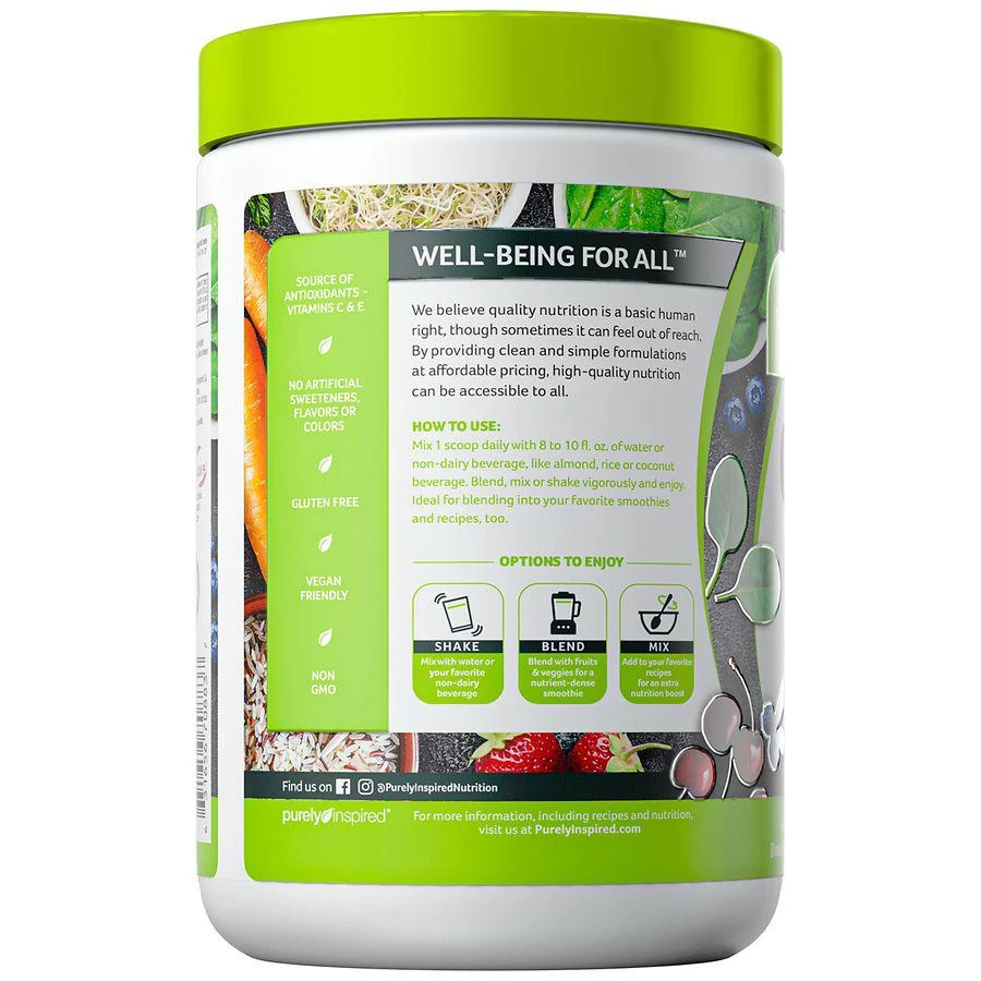 商品Purely Inspired|Organic Super Greens Powder with Superfoods & Multivitamins Unflavored,价格¥166,第2张图片详细描述