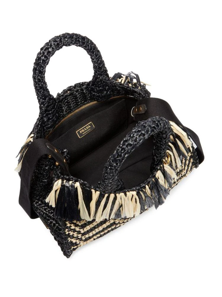 商品Prada|Small Raffia Tricot Tote,价格¥11940,第2张图片详细描述