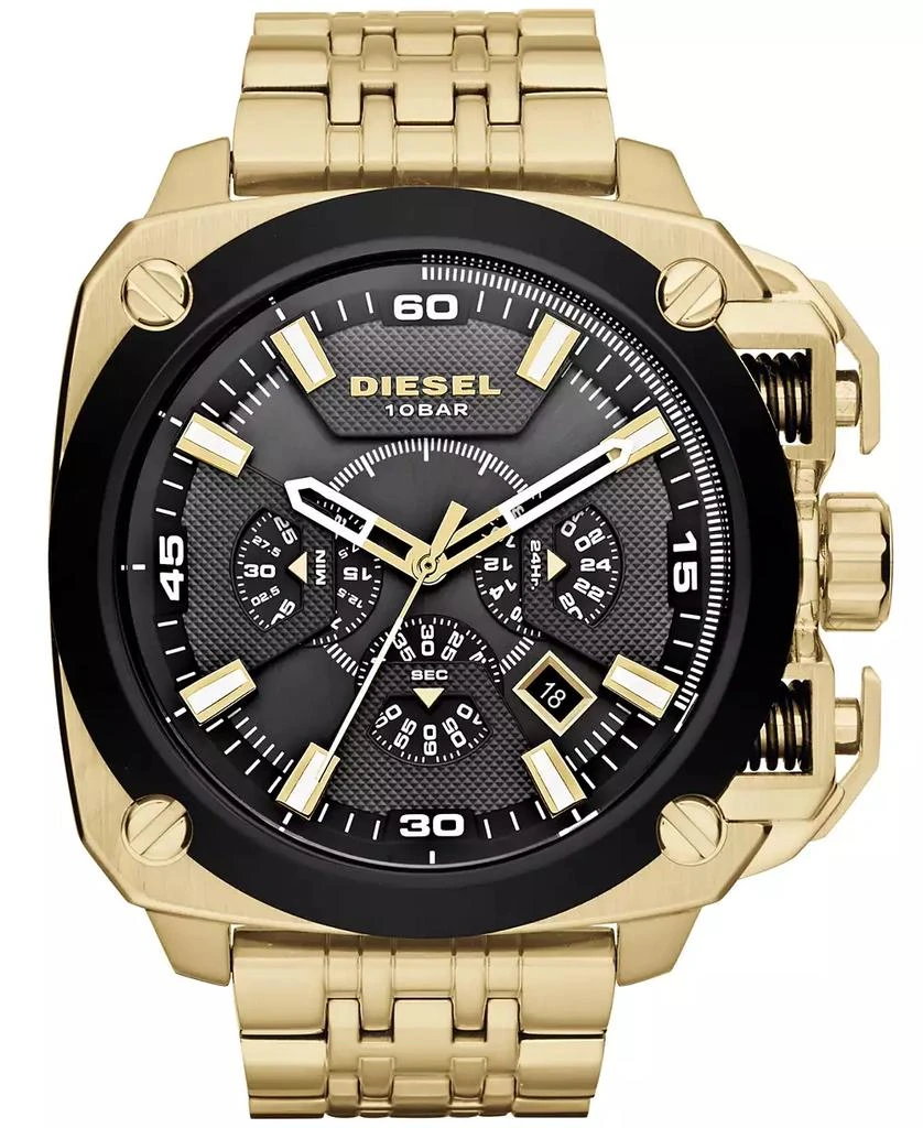 商品Diesel|Chronograph Gold-Tone Stainless Steel Watch 55mm,价格¥1984,第1张图片
