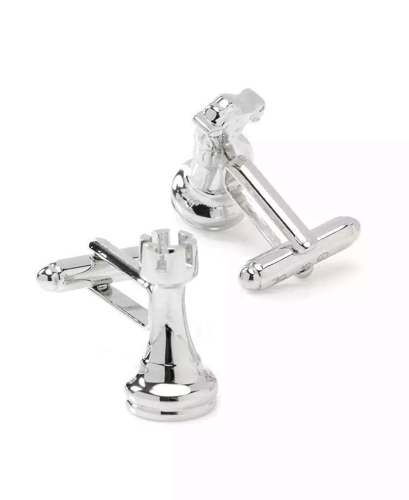 商品Ox and Bull Trading Co.|Men's Knight and Rook Chess Piece Cufflinks,价格¥676,第2张图片详细描述