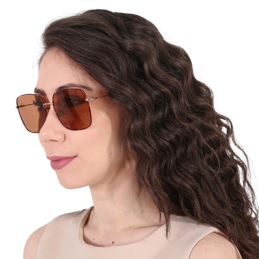 商品Dior|Brown Square Ladies Sunglasses STELLAIRE1 006J/2M 59,价格¥1216,第2张图片详细描述