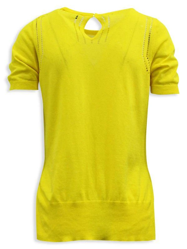 商品[二手商品] ROCHAS|Rochas Knitted T-Shirt In Yellow Cotton,价格¥1802,第2张图片详细描述