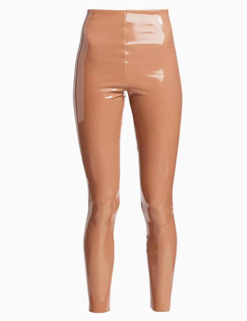 商品Commando|Women's Faux Patent Leather Leggings In Cocoa,价格¥580,第1张图片