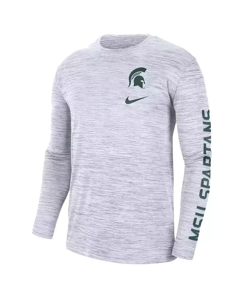 商品NIKE|Men's White Michigan State Spartans Velocity Legend Team Performance Long Sleeve T-shirt,价格¥247,第2张图片详细描述